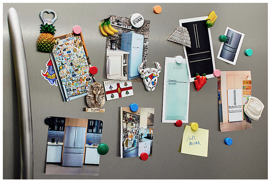 Ditch the refrigerator magnets. Use Frames with Photos!